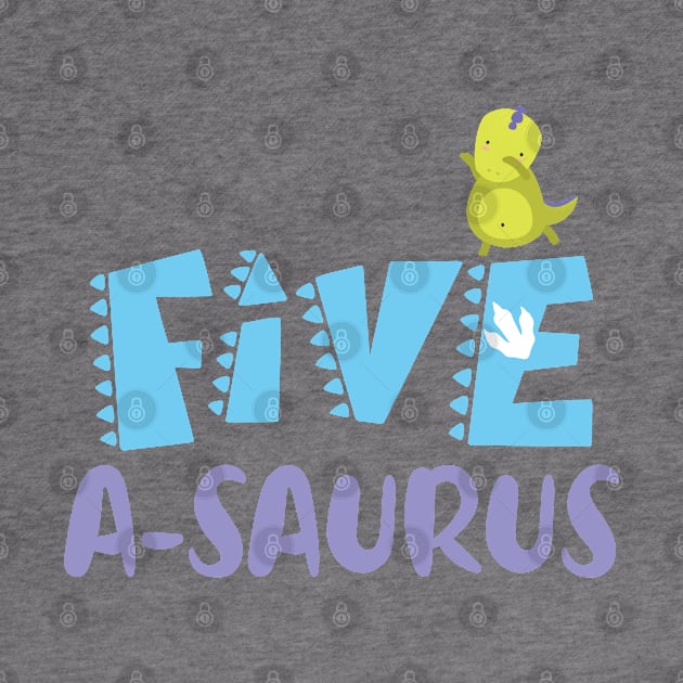 Family Dinosaur Matching 5th Birthday Five-A-Saurus Gift For Boys Kids toddlers by tearbytea